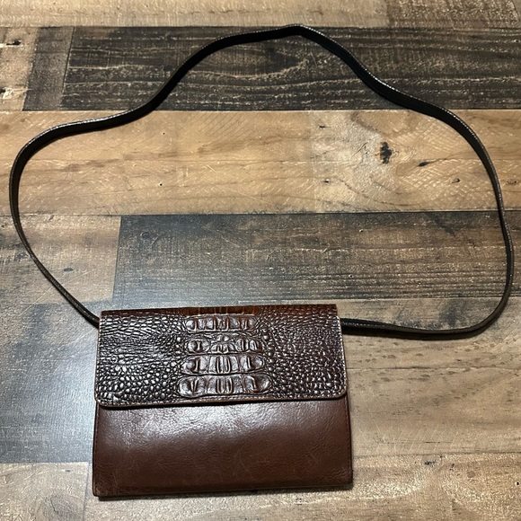 Brighton Leather Croc Embossed Crossbody - Picture 2 of 10